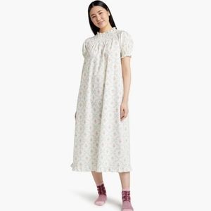 Hill House Home Caroline Nap Dress Pastel Trellis Size Small (S)